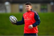 9 January 2024; Jack Oliver during Munster rugby squad training at the University of Limerick in Limerick. Photo by Eóin Noonan/Sportsfile