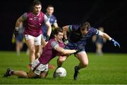 9 January 2024; Darragh Campion of TU Dublin in action against Cian Monaghan of University of Galway during the Electric Ireland Higher Education GAA Sigerson Cup Round 1 match between University of Galway and TU Dublin at Dangan in Galway. Photo by Stephen Marken/Sportsfile