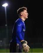 9 January 2024; DCU goalkeeper Cian McGuinness during the Electric Ireland Higher Education GAA Sigerson Cup Round 1 match between Queens University Belfast and DCU at The Dub at Queen’s Sport in Belfast. Photo by Ramsey Cardy/Sportsfile