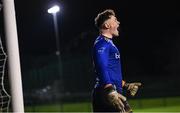 9 January 2024; DCU goalkeeper Cian McGuinness during the Electric Ireland Higher Education GAA Sigerson Cup Round 1 match between Queens University Belfast and DCU at The Dub at Queen’s Sport in Belfast. Photo by Ramsey Cardy/Sportsfile