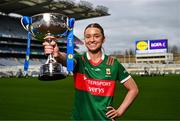 10 January 2024; Saoirse Lally of Mayo stands for portrait at the launch of the 2024 Lidl Ladies National Football Leagues at Croke Park in Dublin. Photo by Sam Barnes/Sportsfile