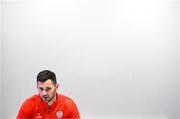 10 January 2024; Derry City new signing Patrick Hoban during a press conference at The Ryan McBride Brandywell Stadium in Derry. Photo by Stephen McCarthy/Sportsfile