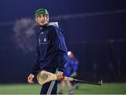 10 January 2024; Limerick goalkeeper Nickie Quaid during the warm-up before the Co-Op Superstores Munster Hurling League Group A match between Clare and Limerick at Clarecastle GAA astro pitch in Clare. Photo by Piaras Ó Mídheach/Sportsfile