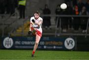 10 January 2024; Lorcan McGarrity of Tyrone kicks a free during the Bank of Ireland Dr McKenna Cup Group A match between Armagh and Tyrone at BOX-IT Athletic Grounds in Armagh. Photo by Ben McShane/Sportsfile