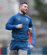 12 January 2024; John Cooney during an Ulster Rugby captain's run at the Kingspan Stadium in Belfast. Photo by Ramsey Cardy/Sportsfile