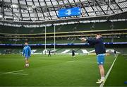 12 January 2024; Dan Sheehan during a Leinster Rugby captain's run at the Aviva Stadium in Dublin. Photo by Harry Murphy/Sportsfile