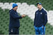 12 January 2024; Senior coach Jacques Nienaber and backs coach Andrew Goodman during a Leinster Rugby captain's run at the Aviva Stadium in Dublin. Photo by Harry Murphy/Sportsfile