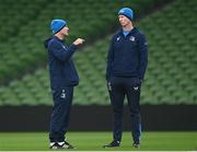 12 January 2024; Senior coach Jacques Nienaber and head coach Leo Cullen during a Leinster Rugby captain's run at the Aviva Stadium in Dublin. Photo by Harry Murphy/Sportsfile
