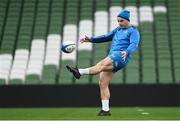 12 January 2024; James Lowe during a Leinster Rugby captain's run at the Aviva Stadium in Dublin. Photo by Harry Murphy/Sportsfile