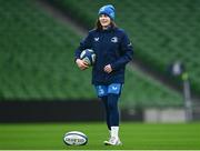 12 January 2024; Assistant performance analyst Juliette Fortune during a Leinster Rugby captain's run at the Aviva Stadium in Dublin. Photo by Harry Murphy/Sportsfile