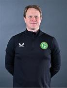 12 May 2023; Manager Colin O'Brien during a Republic of Ireland U17 squad portrait session at The Carlton Hotel in Blanchardstown, Dublin. Photo by Ben McShane/Sportsfile