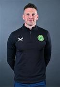 12 May 2023; Physiotherapist Mark Cornish during a Republic of Ireland U17 squad portrait session at The Carlton Hotel in Blanchardstown, Dublin. Photo by Ben McShane/Sportsfile