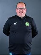 12 May 2023; Kit and equipment manager Gary Power during a Republic of Ireland U17 squad portrait session at The Carlton Hotel in Blanchardstown, Dublin. Photo by Ben McShane/Sportsfile