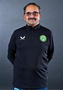 12 May 2023; Team doctor Ravi Kumar during a Republic of Ireland U17 squad portrait session at The Carlton Hotel in Blanchardstown, Dublin. Photo by Ben McShane/Sportsfile