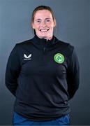 12 May 2023; Team operations Denise McElhinney during a Republic of Ireland U17 squad portrait session at The Carlton Hotel in Blanchardstown, Dublin. Photo by Ben McShane/Sportsfile