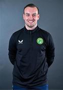 12 May 2023; Videographer Matty Turnbull during a Republic of Ireland U17 squad portrait session at The Carlton Hotel in Blanchardstown, Dublin. Photo by Ben McShane/Sportsfile