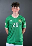 12 May 2023; Matthew Murray during a Republic of Ireland U17 squad portrait session at The Carlton Hotel in Blanchardstown, Dublin. Photo by Ben McShane/Sportsfile