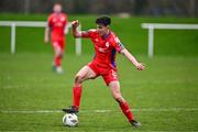 12 January 2024; Jad Hikiki of Shelbourne during the pre-season friendly match between Shelbourne and Dundalk at AUL Complex in Clonsaugh, Dublin. Photo by Ben McShane/Sportsfile