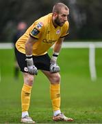 12 January 2024; Shelbourne goalkeeper Conor Kearns during the pre-season friendly match between Shelbourne and Dundalk at AUL Complex in Clonsaugh, Dublin. Photo by Ben McShane/Sportsfile