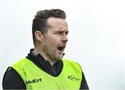 12 January 2024; Leitrim manager Andy Moran during the Connacht FBD League semi-final match between Leitrim and Galway at University of Galway Connacht GAA AirDome in Bekan, Mayo. Photo by Piaras Ó Mídheach/Sportsfile