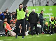 12 January 2024; Leitrim manager Andy Moran during the Connacht FBD League semi-final match between Leitrim and Galway at University of Galway Connacht GAA AirDome in Bekan, Mayo. Photo by Piaras Ó Mídheach/Sportsfile