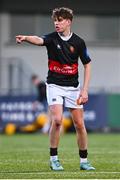 9 January 2024; Alex Bowden of The High School during the Bank of Ireland Vinnie Murray Cup Round 1 match between The High School and St Andrews College at Energia Park in Dublin. Photo by Tyler Miller/Sportsfile