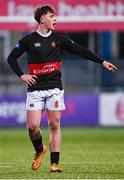 9 January 2024; Elliot Walsh of The High School during the Bank of Ireland Vinnie Murray Cup Round 1 match between The High School and St Andrews College at Energia Park in Dublin. Photo by Tyler Miller/Sportsfile
