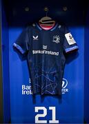 13 January 2024; The jersey of Luke McGrath of Leinster is seen in the dressing room before the Investec Champions Cup Pool 4 Round 3 match between Leinster and Stade Francais at the Aviva Stadium in Dublin. Photo by Harry Murphy/Sportsfile