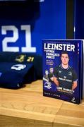 13 January 2024; The match programme showing Luke McGrath of Leinster is seen in the dressing room before the Investec Champions Cup Pool 4 Round 3 match between Leinster and Stade Francais at the Aviva Stadium in Dublin. Photo by Harry Murphy/Sportsfile