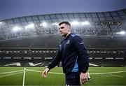 13 January 2024; Luke McGrath of Leinster walks the pitch before the Investec Champions Cup Pool 4 Round 3 match between Leinster and Stade Francais at the Aviva Stadium in Dublin. Photo by Harry Murphy/Sportsfile