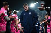13 January 2024; Leinster co-captain Garry Ringrose leaves the field after his side's victory in the Investec Champions Cup Pool 4 Round 3 match between Leinster and Stade Francais at the Aviva Stadium in Dublin. Photo by Sam Barnes/Sportsfile