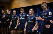 13 January 2024; Luke McGrath of Leinster sings in the dressing room after making his 200th Leinster appearance in the Investec Champions Cup Pool 4 Round 3 match between Leinster and Stade Francais at the Aviva Stadium in Dublin. Photo by Harry Murphy/Sportsfile