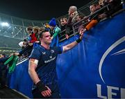 13 January 2024; James Ryan of Leinster after his side's victory in the Investec Champions Cup Pool 4 Round 3 match between Leinster and Stade Francais at the Aviva Stadium in Dublin. Photo by Harry Murphy/Sportsfile