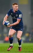 13 January 2024; Ciarán Frawley of Leinster during the Investec Champions Cup Pool 4 Round 3 match between Leinster and Stade Francais at the Aviva Stadium in Dublin. Photo by Harry Murphy/Sportsfile