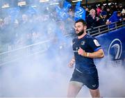 13 January 2024; Robbie Henshaw of Leinster runs out for the second half during the Investec Champions Cup Pool 4 Round 3 match between Leinster and Stade Francais at the Aviva Stadium in Dublin. Photo by Harry Murphy/Sportsfile