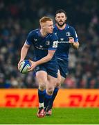 13 January 2024; Ciarán Frawley of Leinster during the Investec Champions Cup Pool 4 Round 3 match between Leinster and Stade Francais at the Aviva Stadium in Dublin. Photo by Seb Daly/Sportsfile