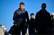 14 January 2024; Antrim players, including Aodhan O'Brien, left, arrive before the Dioralyte Walsh Cup Round 3 match between Dublin and Antrim at Parnell Park in Dublin. Photo by Sam Barnes/Sportsfile