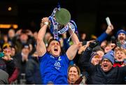 14 January 2024; Arva captain Ciarán Brady lifts the cup after the AIB GAA Football All-Ireland Junior Club Championship final match between Arva of Cavan and Listowel Emmets of Kerry at Croke Park in Dublin. Photo by Ben McShane/Sportsfile