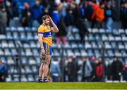 14 January 2024; Seadna Morey of Clare reacts after the Co-Op Superstores Munster Hurling League Group A match between Cork and Clare at Páirc Uí Rinn in Cork.  Photo by Eóin Noonan/Sportsfile