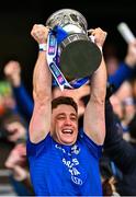 14 January 2024; Arva captain Ciarán Brady lifts the cup after his side's victory in the AIB GAA Football All-Ireland Junior Club Championship final match between Arva of Cavan and Listowel Emmets of Kerry at Croke Park in Dublin. Photo by Piaras Ó Mídheach/Sportsfile