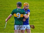 14 January 2024; Sean Kenneally of Tipperary and Brandon Barrett of Kerry embrace after the Co-Op Superstores Munster Hurling League Group B match between Tipperary and Kerry at MacDonagh Park in Nenagh, Tipperary. Photo by Harry Murphy/Sportsfile