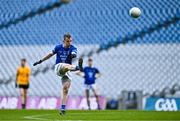 14 January 2024; Kevin Bouchier of Arva kicks a free during the AIB GAA Football All-Ireland Junior Club Championship final match between Arva of Cavan and Listowel Emmets of Kerry at Croke Park in Dublin. Photo by Ben McShane/Sportsfile
