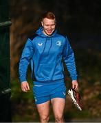 15 January 2024; Ciarán Frawley during a Leinster Rugby squad training session at UCD in Dublin. Photo by Harry Murphy/Sportsfile