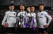 16 January 2024; AIB ambassadors, from left, Brian Stack of St Brigid's, Conor Glass of Glen, Mark Bergin of O'Loughlin Gaels' and Fintan Burke of St Thomas, pictured ahead of the AIB GAA Senior Club Championship Football All-Ireland Final, between Watty Graham’s Glen and St Brigid’s. This season, AIB will honour #TheToughest players in Gaelic Games - those who persevere no matter what, giving their all for their club and community. AIB is in its 33rd year supporting the AIB GAA All-Ireland Club Championships. Photo by Sam Barnes/Sportsfile