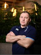 16 January 2024; Head coach Richie Murphy stands for a portrait during a Ireland U20 rugby media conference at PwC head offices in Dublin. Photo by Ben McShane/Sportsfile