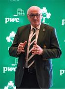 16 January 2024; IRFU president Greg Barrett during a Ireland U20 rugby media conference at PwC head offices in Dublin. Photo by Ben McShane/Sportsfile