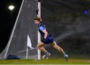 16 January 2024; Donncha Gilmore of UCD celebrates after scoring his side's first goal during the Electric Ireland Higher Education GAA Sigerson Cup Round 2 match between UCD and Ulster University at Dave Billings Park in Belfield, Dublin. Photo by Harry Murphy/Sportsfile