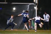 16 January 2024; Donncha Gilmore of UCD shoots to score his side's first goal during the Electric Ireland Higher Education GAA Sigerson Cup Round 2 match between UCD and Ulster University at Dave Billings Park in Belfield, Dublin. Photo by Harry Murphy/Sportsfile