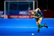 16 January 2024; Beth Barr of Ireland in action during the FIH Women's Olympic Hockey Qualifying Tournament Pool A match between Ireland and Korea Republic at Campo de Hockey Hierba Tarongers in Valencia, Spain. Photo by Manuel Queimadelos/Sportsfile