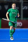17 January 2024; Luke Madeley of Ireland looks on during the FIH Men's Olympic Hockey Qualifying Tournament Pool A match between Ireland and Japan at Campo de Hockey Hierba Tarongers in Valencia, Spain. Photo by Manuel Queimadelos/Sportsfile
